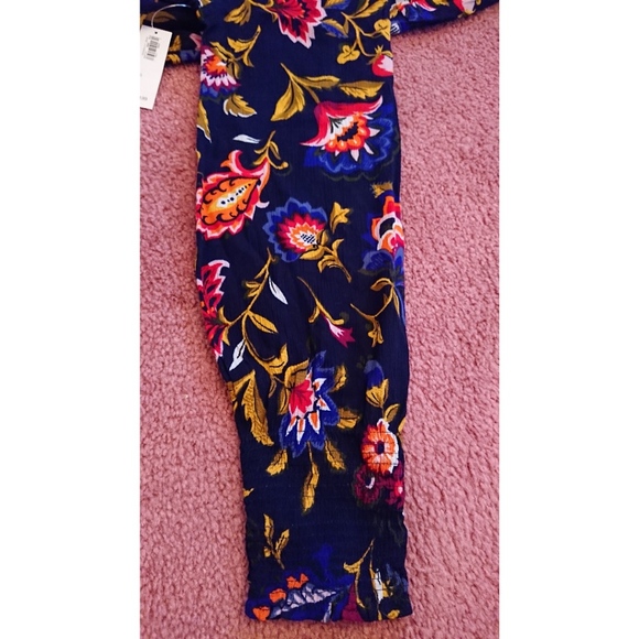 Royal Blue Long Sleeve Old Navy Floral Dress - Picture 7 of 8